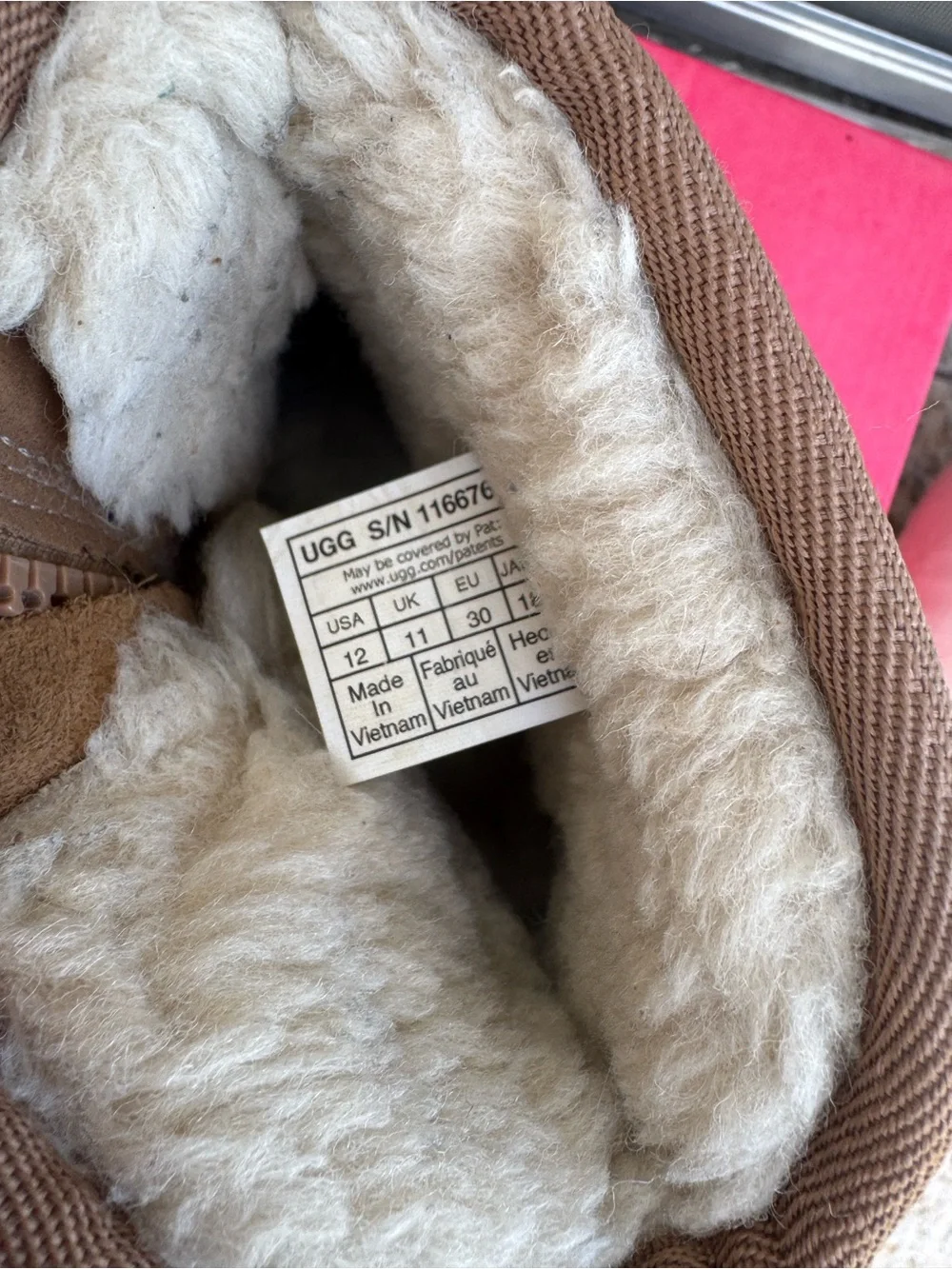 UGG Kids Chestnut Brown Suede Slip-On Boots